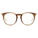 Linda Farrow - Ellis Oval Optical Glasses in Horn - Linda Farrow Eyewear