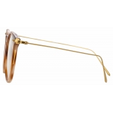 Linda Farrow - Ellis Oval Optical Glasses in Horn - Linda Farrow Eyewear