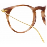 Linda Farrow - Ellis Oval Optical Glasses in Horn - Linda Farrow Eyewear