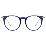 Linda Farrow - Ellis Oval Optical Glasses in Navy - LF54C3OPT - Linda Farrow Eyewear