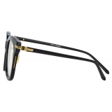 Linda Farrow - Empire D-Frame Optical Glasses in Black - LF28C1OPT - Linda Farrow Eyewear