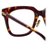 Linda Farrow - Empire D-Frame Optical Glasses in Tortoiseshell - LF28C2OPT - Linda Farrow Eyewear