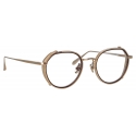 Linda Farrow - Falcon Angular Optical Glasses in Light Gold - LFL1387C2OPT - Linda Farrow Eyewear