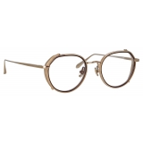 Linda Farrow - Falcon Angular Optical Glasses in Light Gold - LFL1387C2OPT - Linda Farrow Eyewear