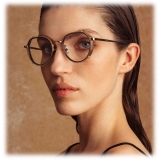 Linda Farrow - Falcon Angular Optical Glasses in Light Gold - LFL1387C2OPT - Linda Farrow Eyewear