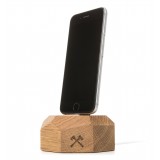 Woodcessories - Quercia / Dock per iPhone 6, 7, 8, X in Legno - Dock per iPhone - Eco Dock - Supporto per iPhone in Legno