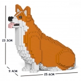 Jekca - Welsh Corgi 03S-M01 - Lego - Sculpture - Construction - 4D - Brick Animals - Toys