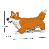 Jekca - Welsh Corgi 04S-M01 - Lego - Scultura - Costruzione - 4D - Animali di Mattoncini - Toys