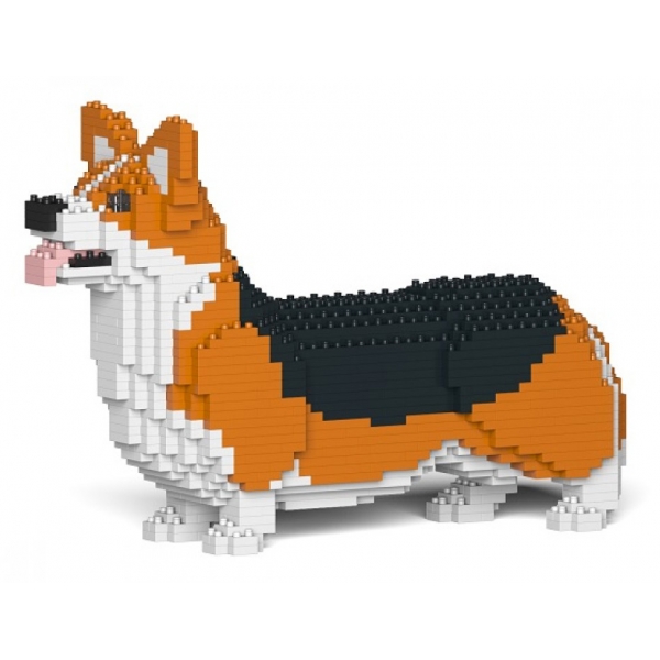 Jekca - Welsh Corgi 02S-M02 - Lego - Sculpture - Construction - 4D - Brick Animals - Toys