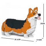 Jekca - Welsh Corgi 02S-M02 - Lego - Sculpture - Construction - 4D - Brick Animals - Toys