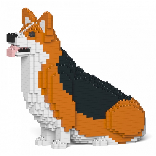 Jekca - Welsh Corgi 03S-M02 - Lego - Sculpture - Construction - 4D - Brick Animals - Toys