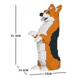 Jekca - Welsh Corgi 05S-M02 - Lego - Scultura - Costruzione - 4D - Animali di Mattoncini - Toys