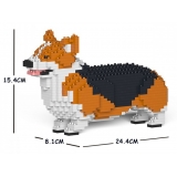 Jekca - Welsh Corgi 01S-M02 - Lego - Sculpture - Construction - 4D - Brick Animals - Toys
