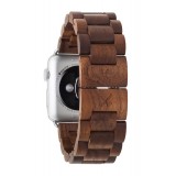 Woodcessories - Walnut / Silver - Wooden Apple Watch Band 38 mm - Eco Strap - Stainless Steel - Wooden Apple Watch Strap