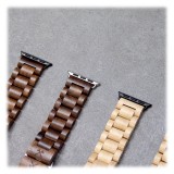 Woodcessories - Noce / Nero Cinturino in Legno Apple Watch 38 mm - Eco Strap - Acciaio Inossidabile - Cinturino in Legno