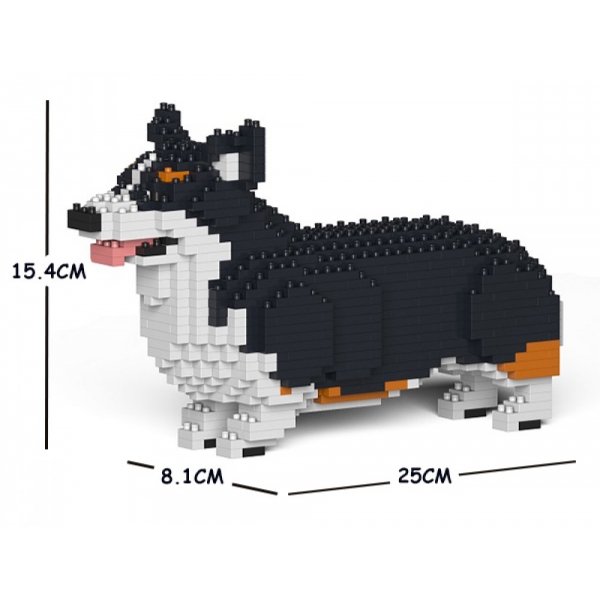 Jekca - Welsh Corgi 01S-M03 - Lego - Scultura - Costruzione - 4D - Animali di Mattoncini - Toys