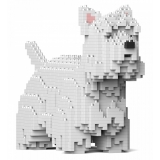 Jekca - West Highland White Terrier 01S - Lego - Sculpture - Construction - 4D - Brick Animals - Toys