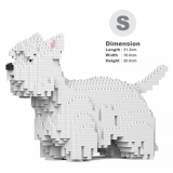 Jekca - West Highland White Terrier 01S - Lego - Sculpture - Construction - 4D - Brick Animals - Toys