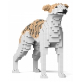 Jekca - Whippet Dog 01S - Lego - Sculpture - Construction - 4D - Brick Animals - Toys