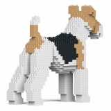 Jekca - Wire Haired Fox Terrier 01S - Lego - Sculpture - Construction - 4D - Brick Animals - Toys