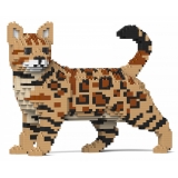 Jekca - Bengal Cat 4-in-1 Pack 01S-M01 - Lego - Scultura - Costruzione - 4D - Animali di Mattoncini - Toys