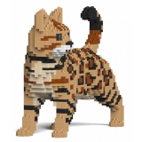 Jekca - Bengal Cat 4-in-1 Pack 01S-M01 - Lego - Sculpture - Construction - 4D - Brick Animals - Toys