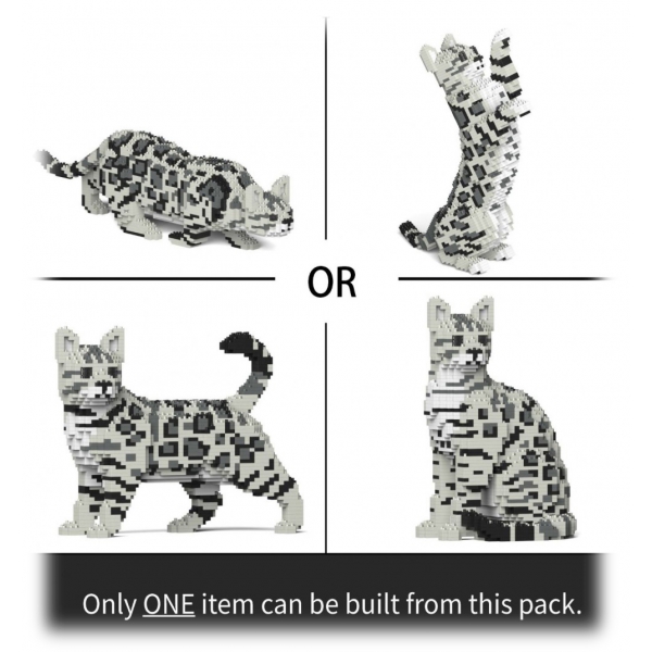 Jekca - Bengal Cat 4-in-1 Pack 01S-M02 - Lego - Sculpture - Construction - 4D - Brick Animals - Toys