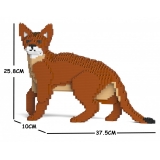 Jekca - Abyssinian Cat 01S - Lego - Sculpture - Construction - 4D - Brick Animals - Toys