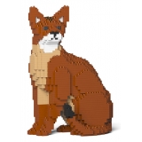 Jekca - Abyssinian Cat 02S - Lego - Sculpture - Construction - 4D - Brick Animals - Toys