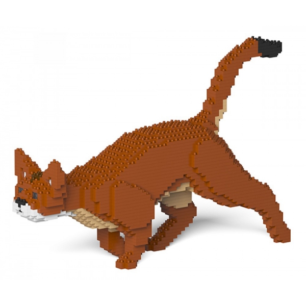 Jekca - Abyssinian Cat 03S - Lego - Sculpture - Construction - 4D - Brick Animals - Toys