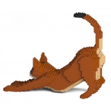 Jekca - Abyssinian Cat 04S - Lego - Sculpture - Construction - 4D - Brick Animals - Toys