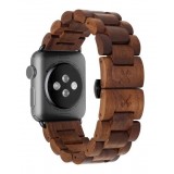 Woodcessories - Noce / Nero Cinturino in Legno Apple Watch 38 mm - Eco Strap - Acciaio Inossidabile - Cinturino in Legno