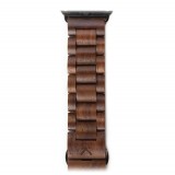 Woodcessories - Walnut / Black - Wooden Apple Watch Band 38 mm - Eco Strap - Stainless Steel - Wooden Apple Watch Strap