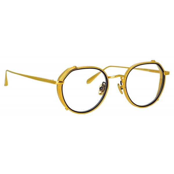 Linda Farrow - Falcon Angular Optical Glasses in Yellow Gold - LFL1387C1OPT - Linda Farrow Eyewear