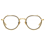 Linda Farrow - Falcon Angular Optical Glasses in Yellow Gold - LFL1387C1OPT - Linda Farrow Eyewear