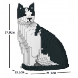 Jekca - Cat 10S-M02 - Lego - Sculpture - Construction - 4D - Brick Animals - Toys