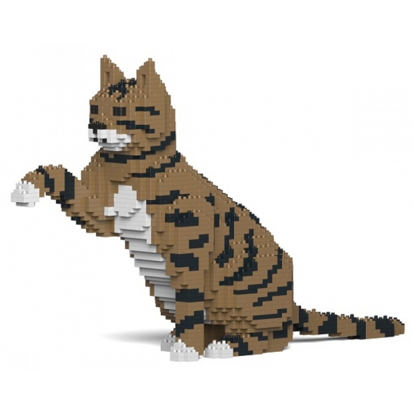 Jekca - Cat 04S-M04 - Lego - Scultura - Costruzione - 4D - Animali di Mattoncini - Toys