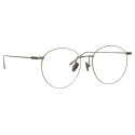 Linda Farrow - Foster Oval Optical Glasses in Nickel - LF34C4OPT - Linda Farrow Eyewear