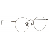 Linda Farrow - Foster Oval Optical Glasses in Nickel - LF34C4OPT - Linda Farrow Eyewear