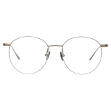 Linda Farrow - Foster Oval Optical Glasses in Nickel - LF34C4OPT - Linda Farrow Eyewear