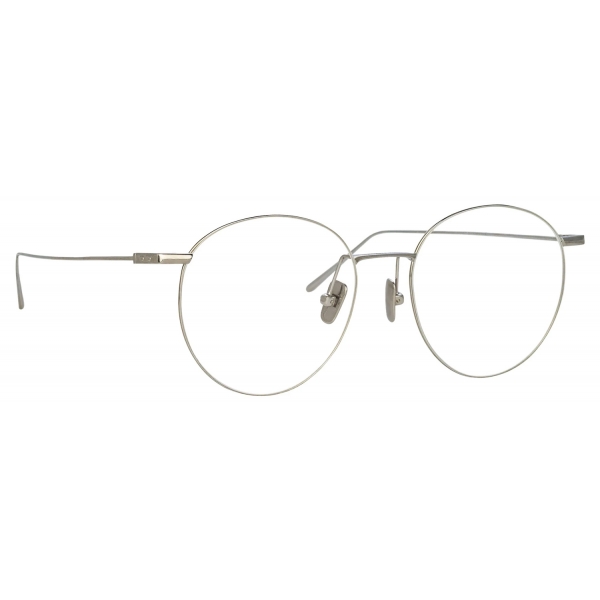 Linda Farrow - Foster Oval Optical Glasses in White Gold - LF34C2OPT - Linda Farrow Eyewear