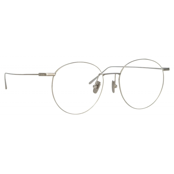 Linda Farrow - Foster A Oval Optical Glasses in White Gold - LF34AC2OPT - Linda Farrow Eyewear