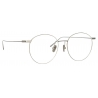 Linda Farrow - Foster A Oval Optical Glasses in White Gold - LF34AC2OPT - Linda Farrow Eyewear