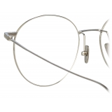 Linda Farrow - Foster A Oval Optical Glasses in White Gold - LF34AC2OPT - Linda Farrow Eyewear