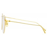 Linda Farrow - Foster Oval Optical Glasses in Yellow Gold - LF34C1OPT - Linda Farrow Eyewear