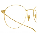 Linda Farrow - Foster Oval Optical Glasses in Yellow Gold - LF34C1OPT - Linda Farrow Eyewear