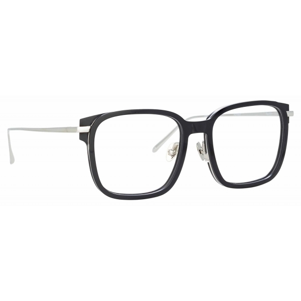 Linda Farrow - Occhiali da Vista Franklin Rettangolare in Nero Oro Bianco - LFL1185C2OPT - Linda Farrow Eyewear