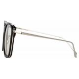 Linda Farrow - Franklin Rectangular Optical Glasses in Black White Gold - LFL1185C2OPT - Linda Farrow Eyewear