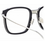 Linda Farrow - Franklin Rectangular Optical Glasses in Black White Gold - LFL1185C2OPT - Linda Farrow Eyewear