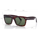 Tom Ford - Nico Sunglasses - Occhiali da Sole Squadrati - Havana Scuro - FT1062 - Occhiali da Sole - Tom Ford Eyewear